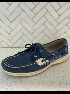 Sperry Rosefish 2-Eye Boat Shoes Navy Leather 10M